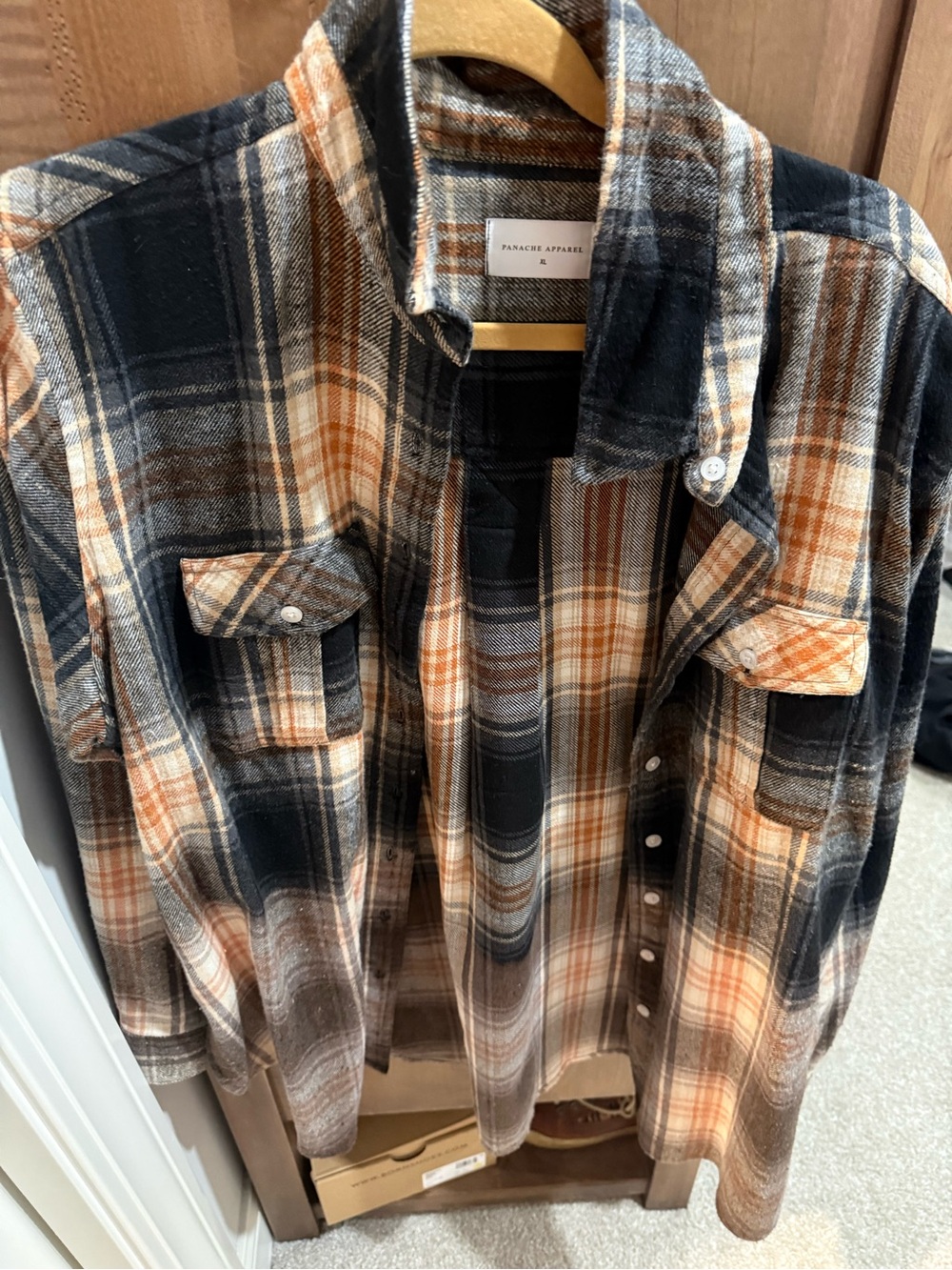 Panache brand XL ombré slit sided flannel